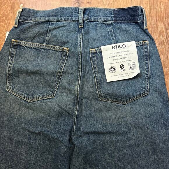 NWT Etica X Anthropologie Marley Ultra High Rise Baggy Jean in Terranea Size 29 - Picture 10 of 10